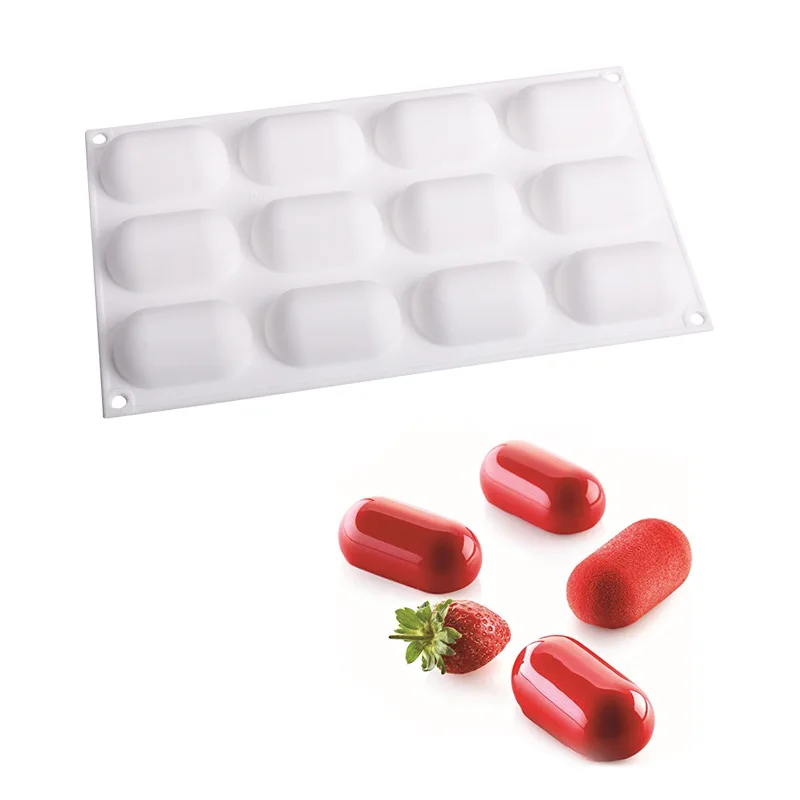 Oval Pillow Silicone Cake Mold, 12 Cavity, Chocolate Mousse, Ice Cream, Jelly Pudding, Dessert Bread Bakeware, Decorating Tools
Oval Pillow Silicone Cake Mold, 12 Cavity, Chocolate Mousse, Ice Cream, Jelly Pudding, Dessert Bread Bakeware, Decorating Tools