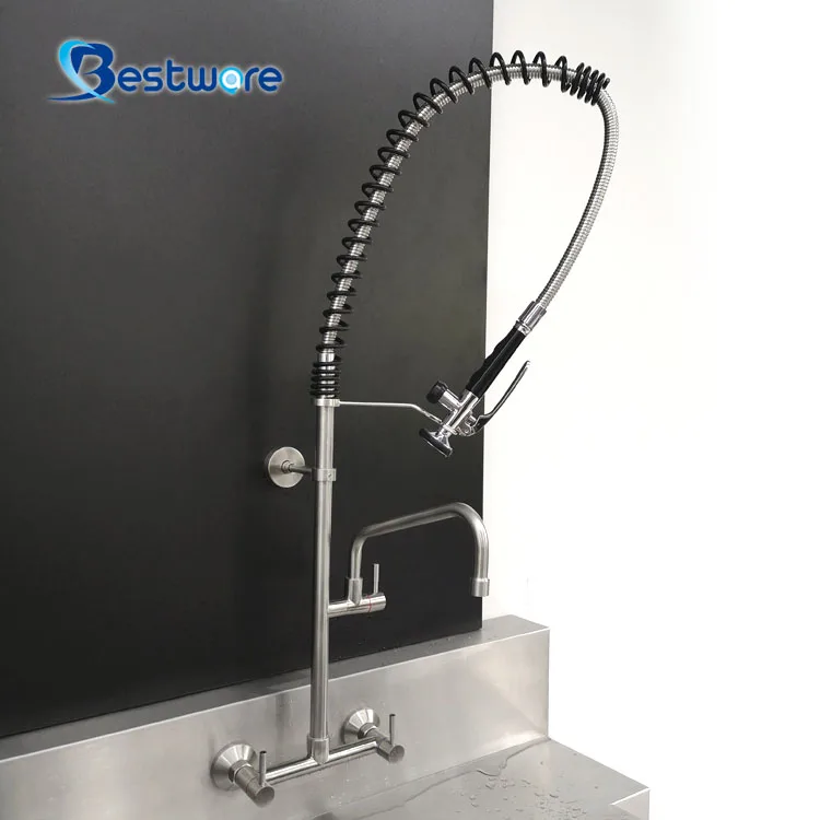 Economic Pre Rinse Hot Cold Basin Water Kichen Stainless Steel Wall Mount Commercial Industrial Kitchen Faucet
Economic Pre Rinse Hot Cold Basin Water Kichen Stainless Steel Wall Mount Commercial Industrial Kitchen Faucet