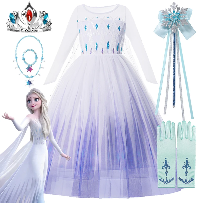 

Disney Frozen Princess Dress Baby Girls Elsa Anna Cosplay Costume Christmas Costume Role-play Carnival Birthday Party Clothing