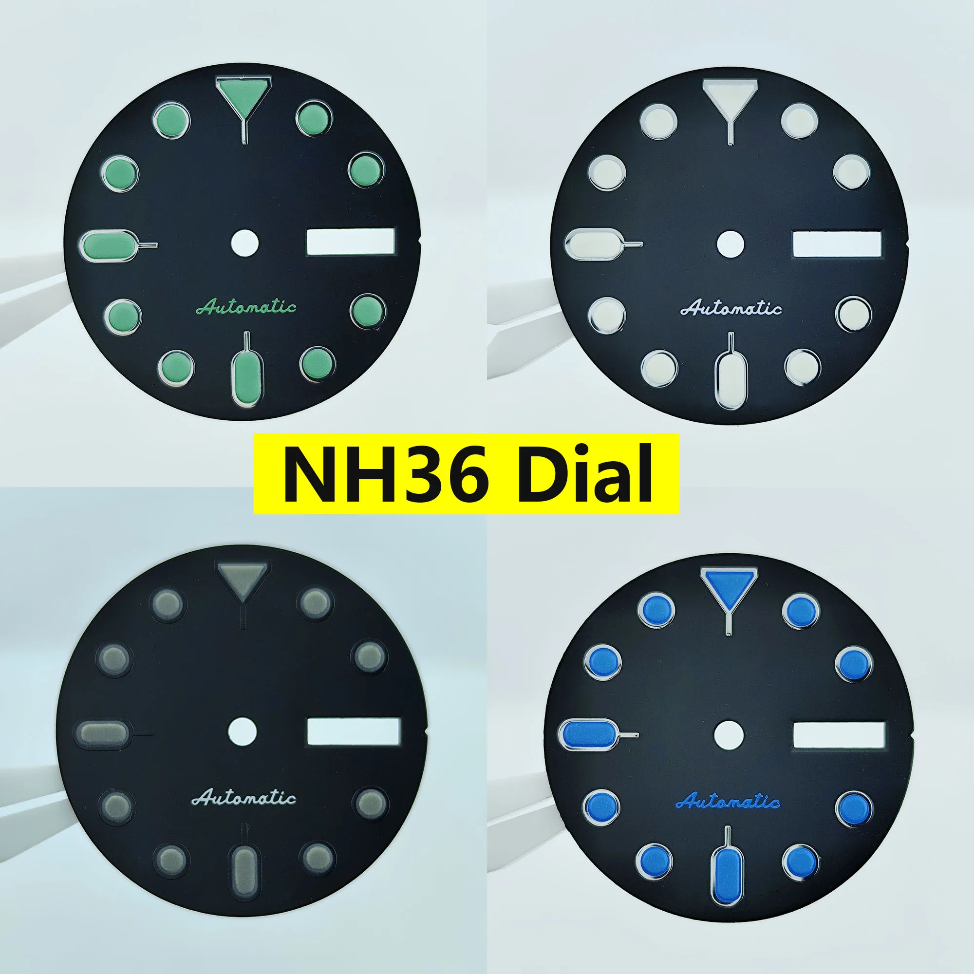 Циферблат NH36, S-Циферблат без светящегося циферблата, подходит для часов NH35 NH36, Часовые аксессуары, инструмент для ремонта часов
Циферблат NH36, S-Циферблат без светящегося циферблата, подходит для часов NH35 NH36, Часовые аксессуары, инструмент для ремонта часов