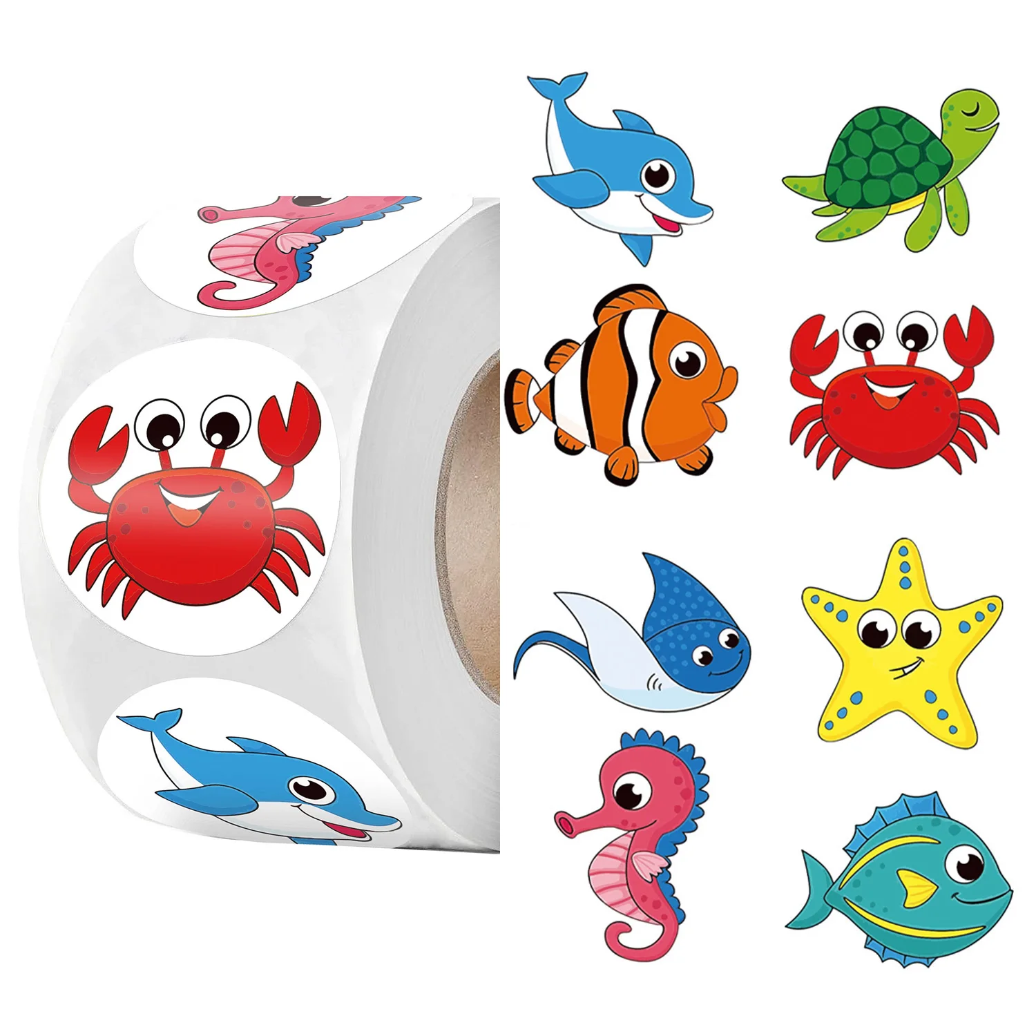 100-500 Pcs 1inch 2.5cm Sea Animal Stickers Roll Children's Toys Praise Reward Student Work Label Stationery Gift Sticker
100-500 Pcs 1inch 2.5cm Sea Animal Stickers Roll Children's Toys Praise Reward Student Work Label Stationery Gift Sticker