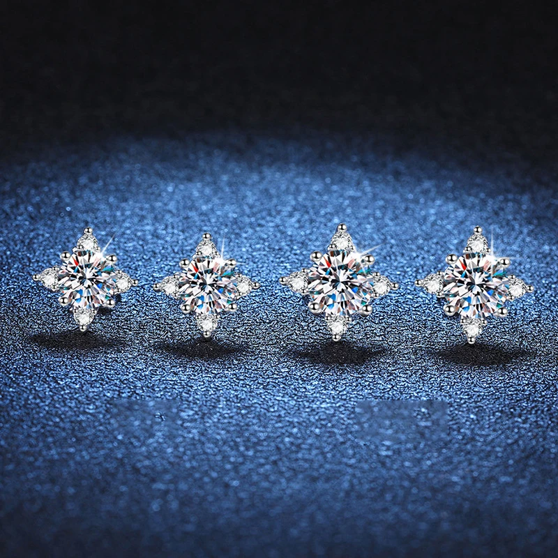 NeeTim 1ct 6.5mm D Color Moissanite Earrings 925 Sterling Silver with White Gold Plated Stud Earring Wedding Jewelry for Women 11 S967c77ff94d243f88edf839c62d2c469J