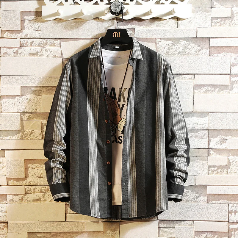 Long Sleeve Shirt Black Red Young Students New Fashion Preppy Style Striped Daily Spring Autumn Mens Shirts Turn-down Collar
Long Sleeve Shirt Black Red Young Students New Fashion Preppy Style Striped Daily Spring Autumn Mens Shirts Turn-down Collar