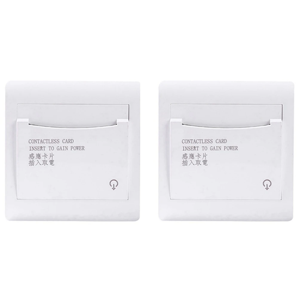 

2X with 3 Card Hotel House Guest Room Wall Reader Switch 40A Energy Saving Insert Key for Power