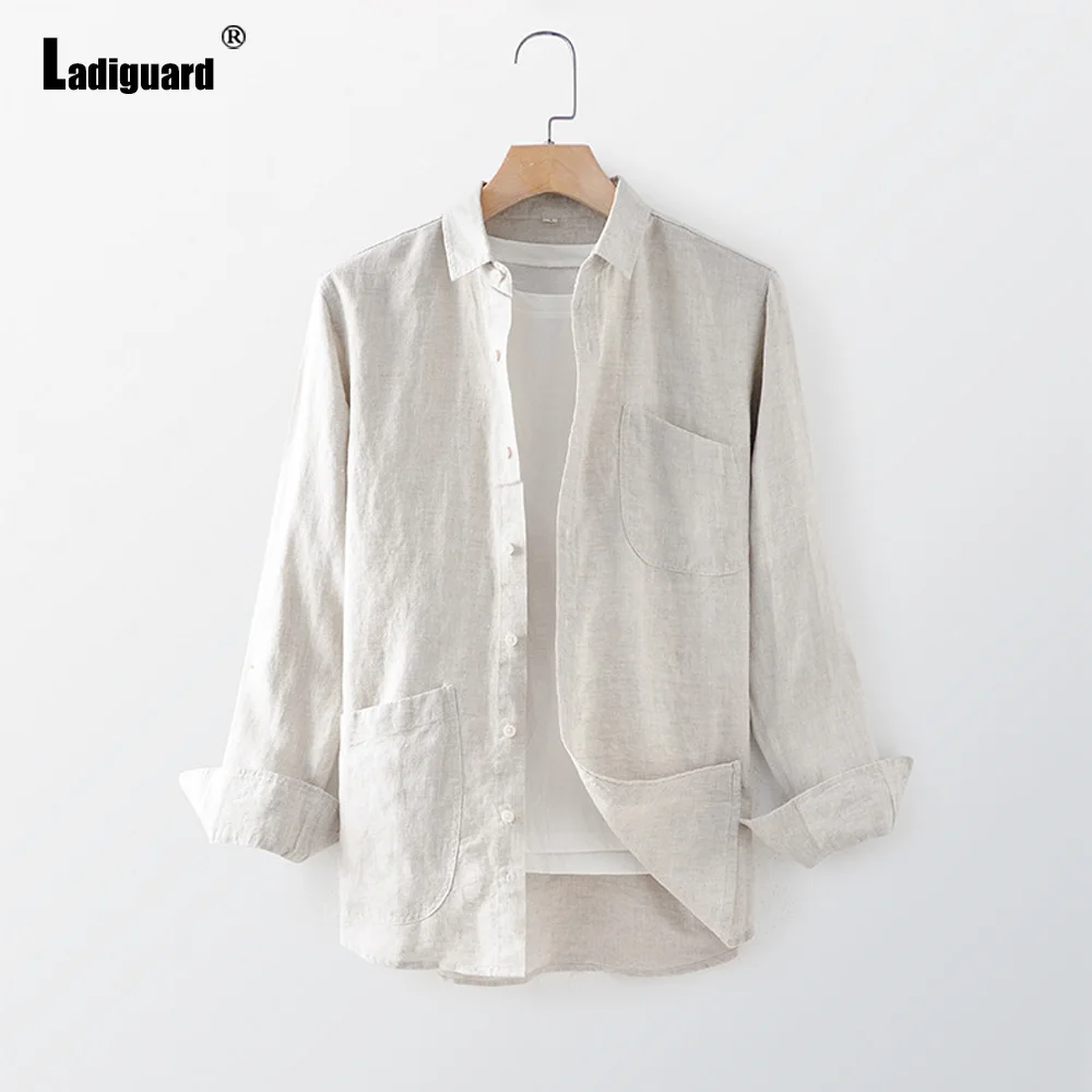 Ladiguard 2023 Single Breasted Tops Men Casual Linen Camisa Lepal Collar Pockets Blouse Male Casual Slim Cotton Shirt Clothing
Ladiguard 2023 Single Breasted Tops Men Casual Linen Camisa Lepal Collar Pockets Blouse Male Casual Slim Cotton Shirt Clothing