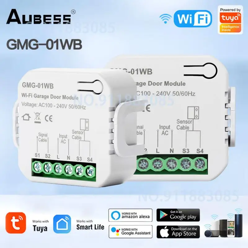 

Tuya WiFi Smart Garage Door Switch Door Opening Smart Life APP Controller Remote Control Closing Work With Alexa Google Home