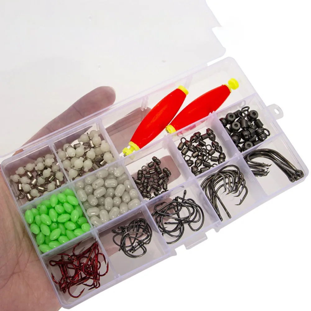 

303/289/226pcs Sea Fishing Accessories Terminal Tackle Kit Float Luminous Octopus Soft Bait Bead Hooks Swivel Jig-Hooks Tools