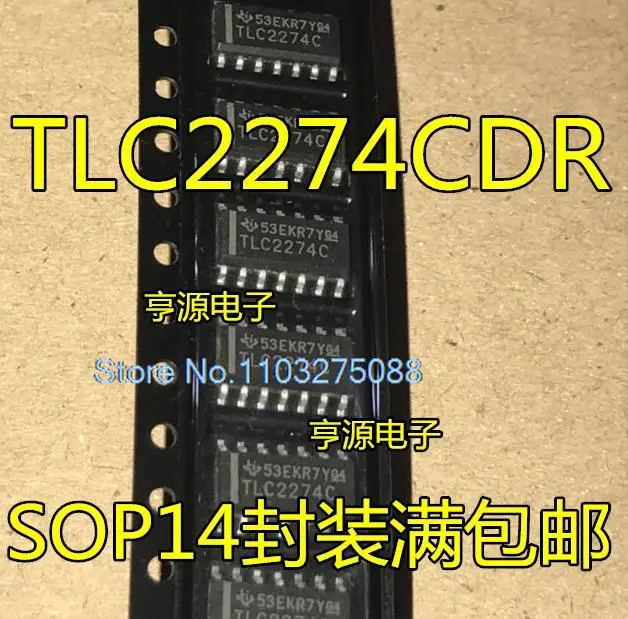 

(10PCS/LOT) TLC2274CDR TLC2274 TLC2274C SOP14 IC New Original Stock Power chip
