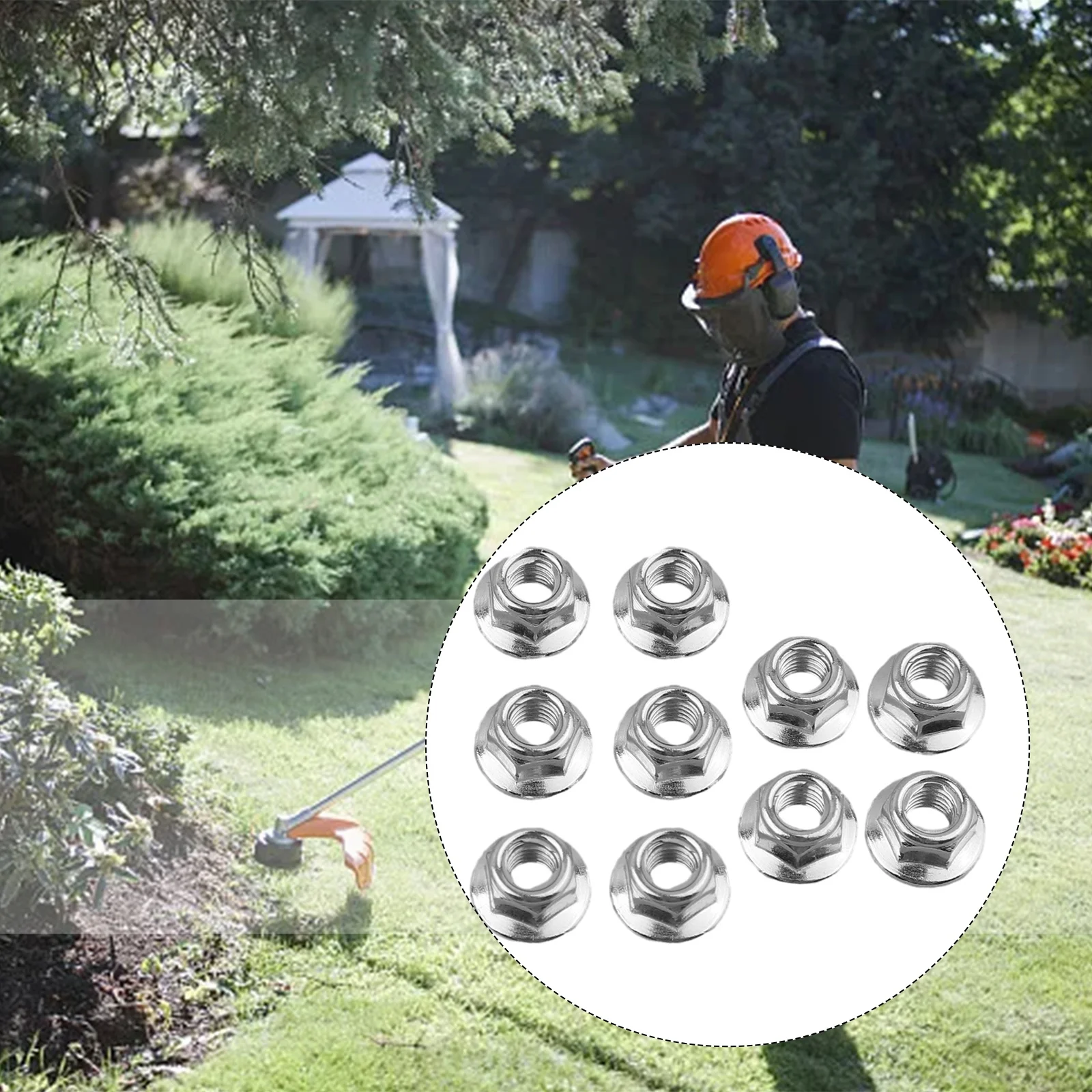 High Quality Lawn Mower Nut Lawn Mower Parts Replacement 10pcs Easy Installation Fixing Kit Lawn Mower Accessories M5
High Quality Lawn Mower Nut Lawn Mower Parts Replacement 10pcs Easy Installation Fixing Kit Lawn Mower Accessories M5