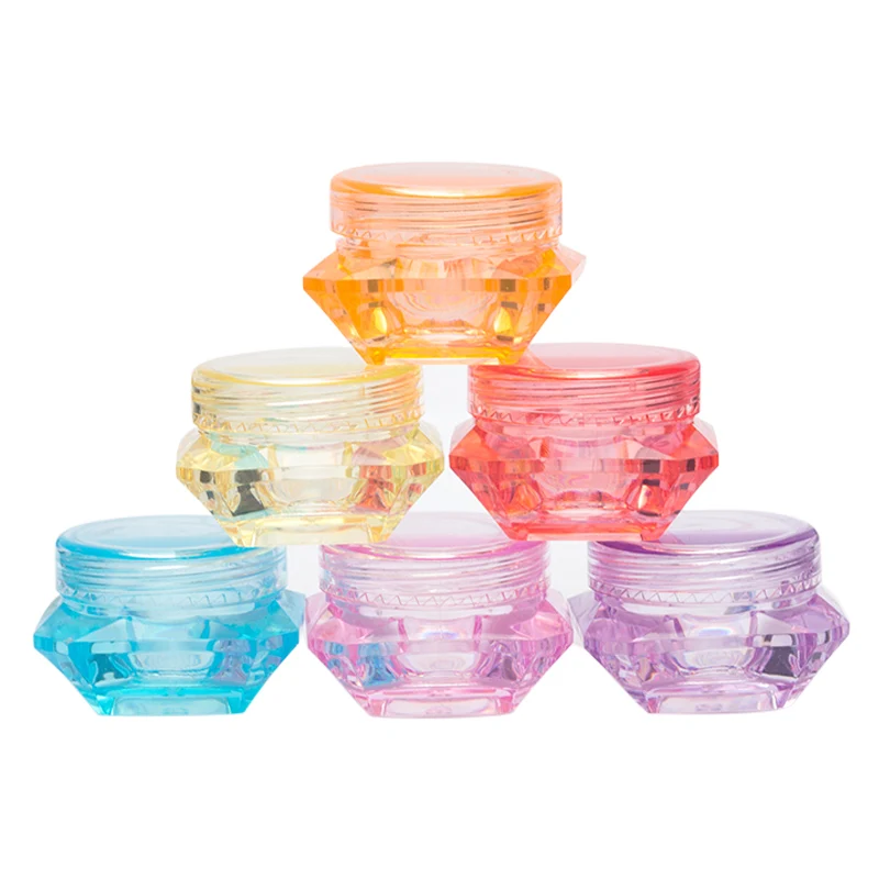 

100pcs 3g/5g mini Empty Cosmetic Refillable Bottles Plastic Eyeshadow Makeup Face Cream Jar Pot Container Bottle