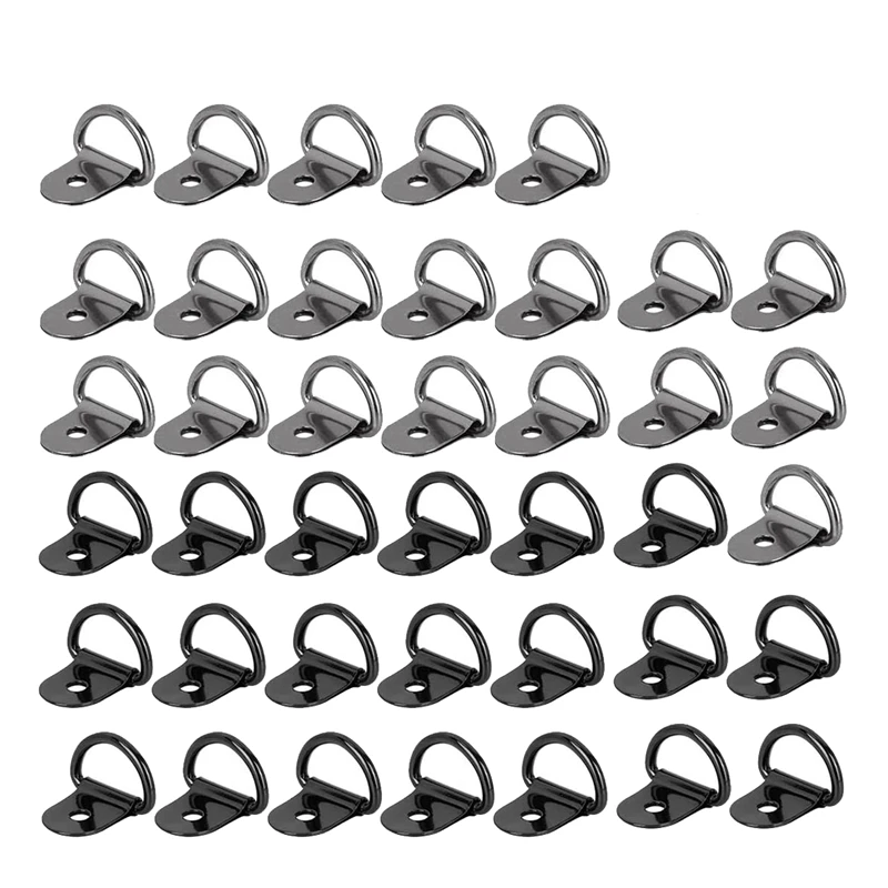 40 Pack Small Steel D Rings D-Ring Tie Downs For Loads On Case Truck Cargo Trailers RV Boats
40 Pack Small Steel D Rings D-Ring Tie Downs For Loads On Case Truck Cargo Trailers RV Boats