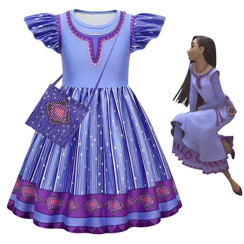 Summer New Children Cosplay Cartoon Princess Wish Asha Dress Little Girls Flying Sleeves A- Line Dresses Kids Clothes
Summer New Children Cosplay Cartoon Princess Wish Asha Dress Little Girls Flying Sleeves A- Line Dresses Kids Clothes