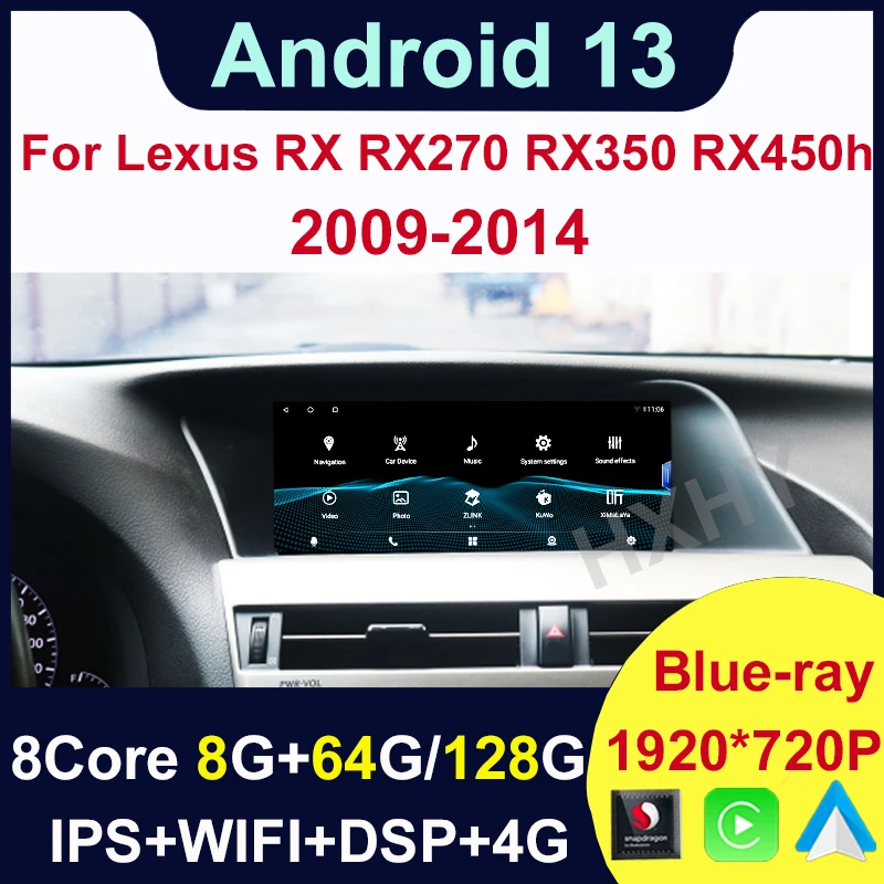 Автомобильный видеоплеер Qualcomm 10,25 "Android 13 Apple Carplay, центральный мультимедийный стерео экран для Lexus RX RX270 RX350 RX450h
Автомобильный видеоплеер Qualcomm 10,25 "Android 13 Apple Carplay, центральный мультимедийный стерео экран для Lexus RX RX270 RX350 RX450h