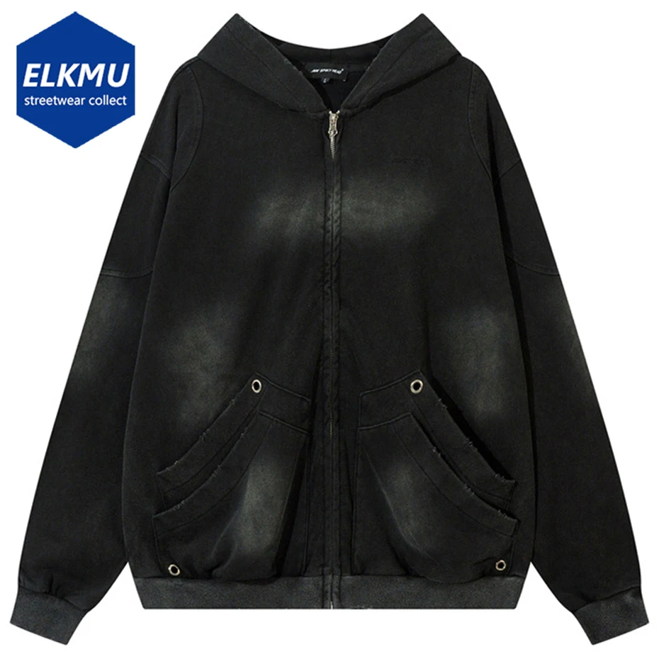 Толстовка мужская на молнии, винтажная уличная одежда в стиле Харадзюку, свободные худи в стиле хип-хоп, повседневный свитшот, черный цвет
Толстовка мужская на молнии, винтажная уличная одежда в стиле Харадзюку, свободные худи в стиле хип-хоп, повседневный свитшот, черный цвет