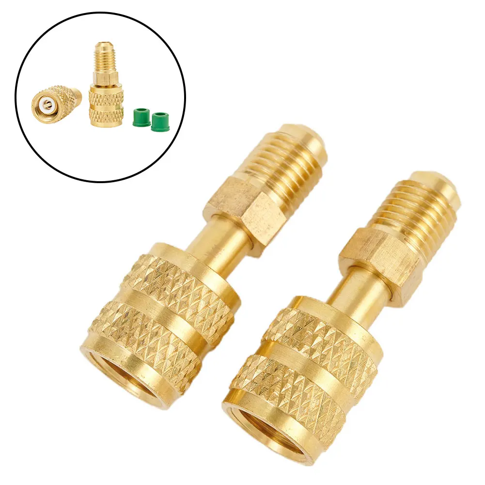 2 Pcs Fluoride Conversion Head Car AC Cool R410a Adapter 5/16" SAE Female Quick Couplers To 1/4" SAE Male Flare
2 Pcs Fluoride Conversion Head Car AC Cool R410a Adapter 5/16" SAE Female Quick Couplers To 1/4" SAE Male Flare