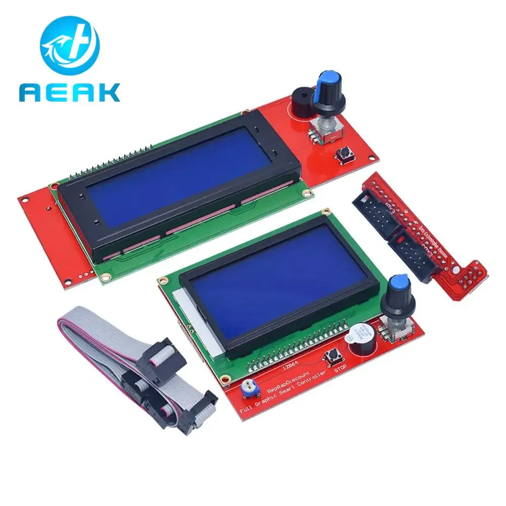 Панель управления LCD 2004 12864, умный контроллер дисплея, совместимый с Ramps 1,4 Ramps 1,5 Ramps 1,6 для 3D принтера RepRap Mendel
Панель управления LCD 2004 12864, умный контроллер дисплея, совместимый с Ramps 1,4 Ramps 1,5 Ramps 1,6 для 3D принтера RepRap Mendel