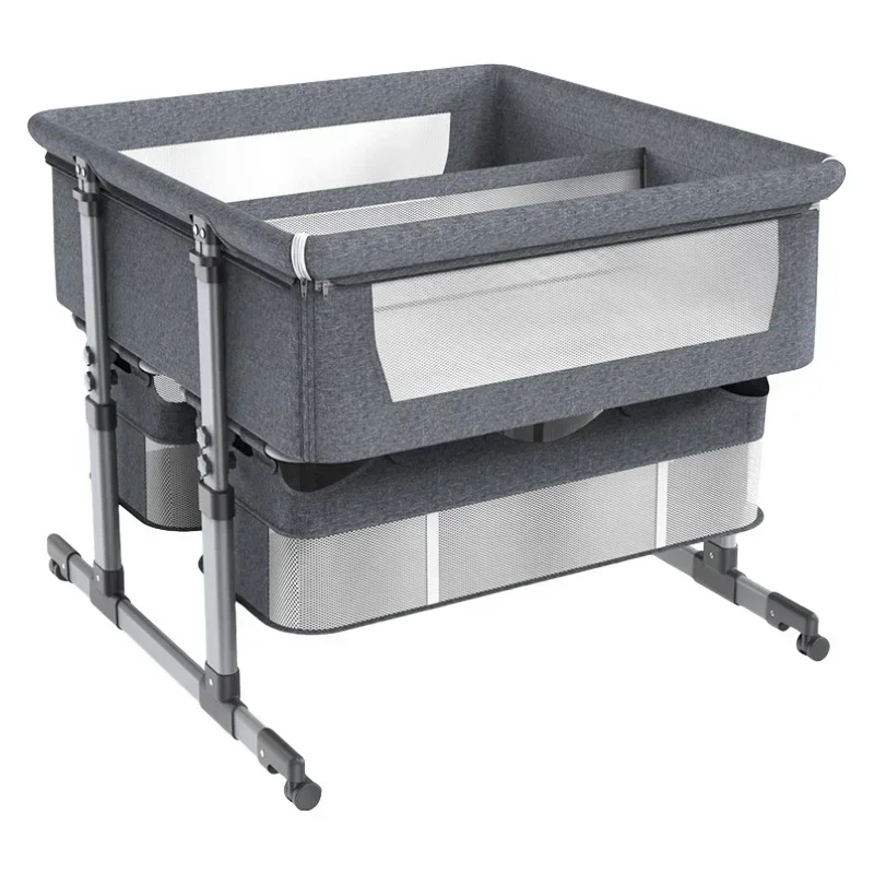 Twin Crib Cradle Crib Bedside Bed Mobile Crib Sleeping Basket Bb Bed Newborn Double Bed Splicing Queen Bed Adjustable Height
Twin Crib Cradle Crib Bedside Bed Mobile Crib Sleeping Basket Bb Bed Newborn Double Bed Splicing Queen Bed Adjustable Height