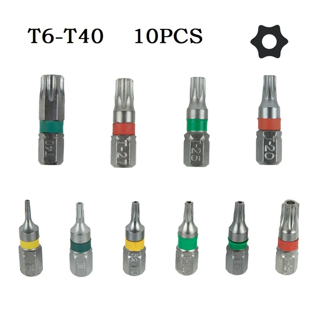 10 шт. 25 мм Магнитная отвертка T6 T8,T9 T10 T15 T20 T25 T27 T30 T40 шестигранный гаечный ключ для 1/4 "электрического отвертки
10 шт. 25 мм Магнитная отвертка T6 T8,T9 T10 T15 T20 T25 T27 T30 T40 шестигранный гаечный ключ для 1/4 "электрического отвертки