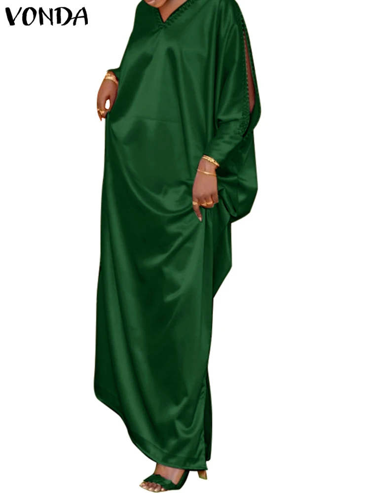 VONDA Elegant Party Maxi Long Dress 2024 Bohemian Dress Women V-neck Solid Satin Silk Sundress Casual Long Sleeve Hollow Robe
VONDA Elegant Party Maxi Long Dress 2024 Bohemian Dress Women V-neck Solid Satin Silk Sundress Casual Long Sleeve Hollow Robe