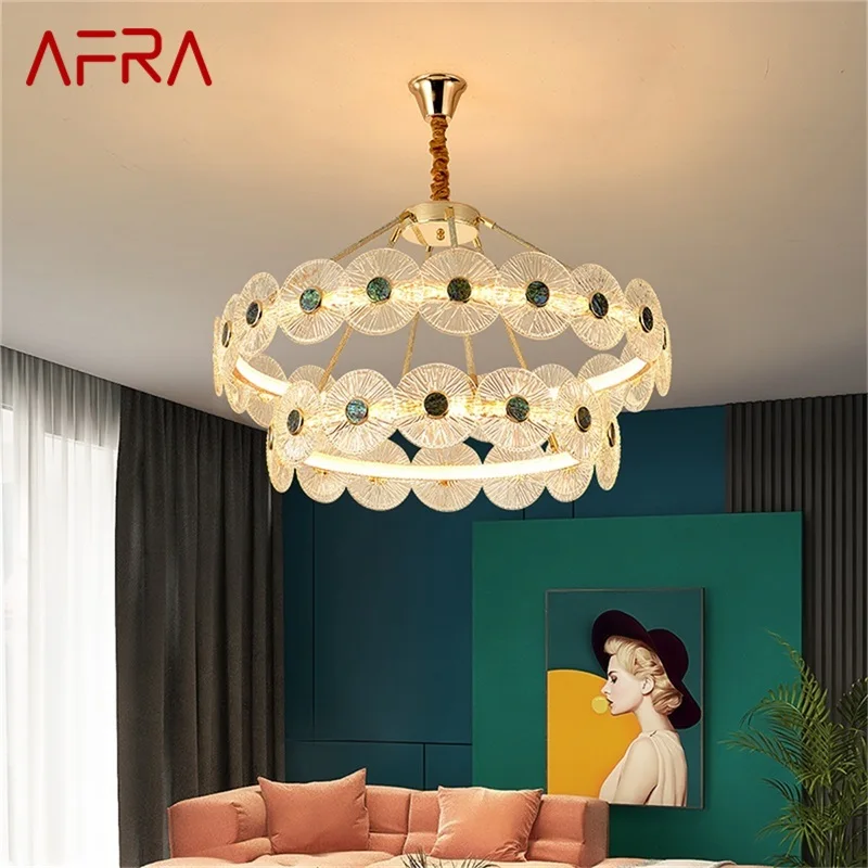 

AFRA Postmodern Chandelier Lamps LED Fixtures Pendant Lighting Home LED for Living Room Decoration