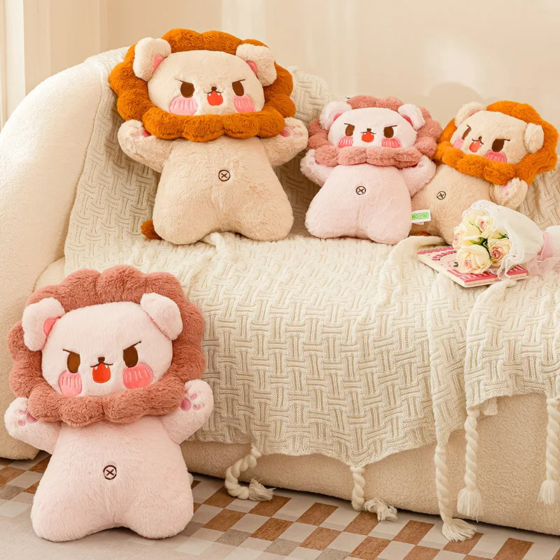 

Kawaii Soft Lion Plush Toy Cute Stuffed Animals Cartoon Lion Dolls Plushie Throw Pillow Sofa Cushion for Kids Girls Xmas Gifts