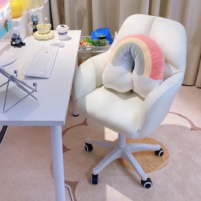 Home Backrest Computer Chair Girls Bedroom Gaming Chairs Comfortable Makeup Chair with Lift and Rotation Relaxing Office Chair
Home Backrest Computer Chair Girls Bedroom Gaming Chairs Comfortable Makeup Chair with Lift and Rotation Relaxing Office Chair
