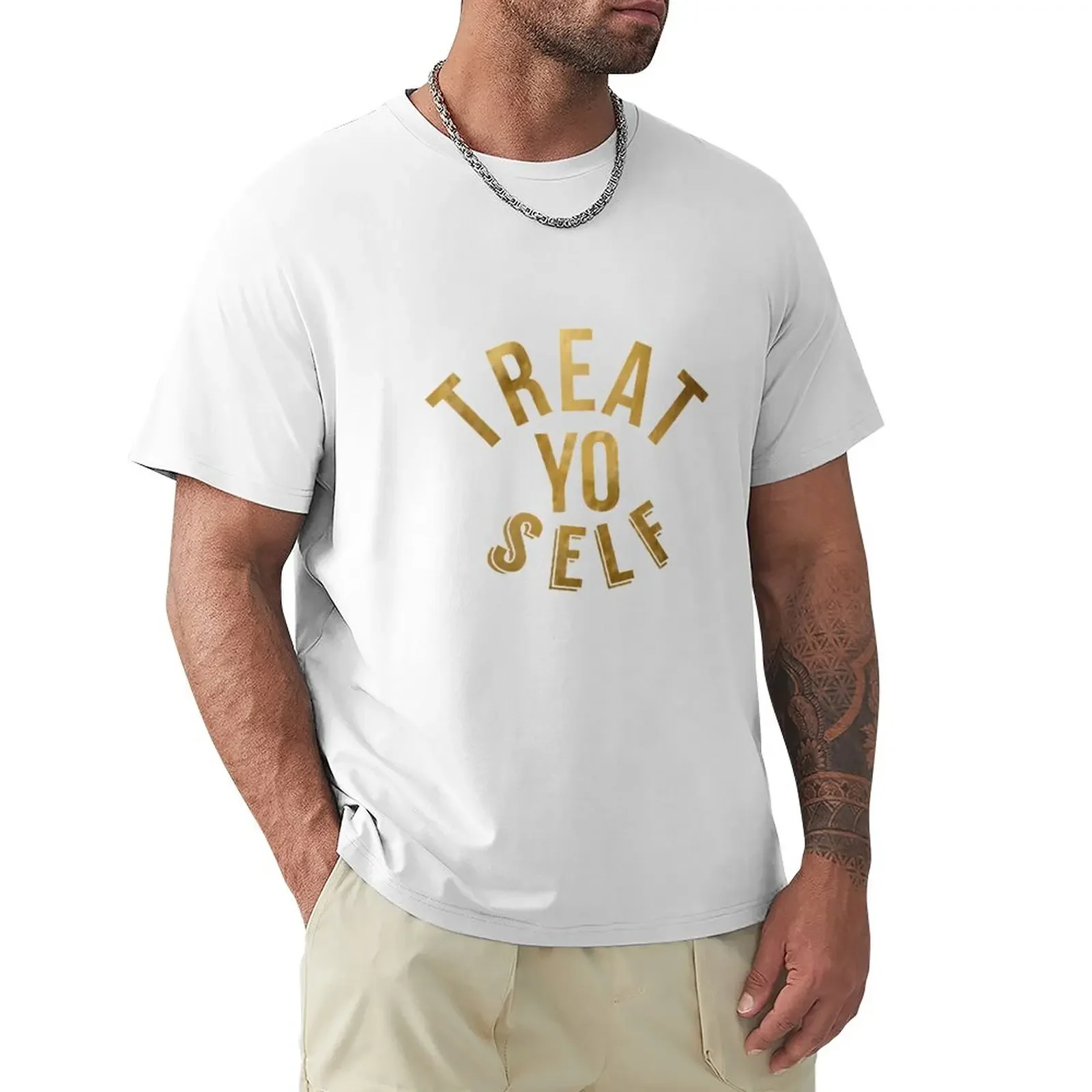 

Treat Yo Self Parks and Rec T-Shirt quick drying blacks customs mens champion t shirts