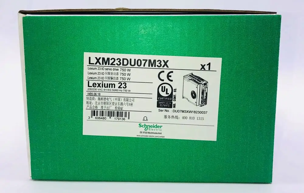 NEW Schneider LXM23DU07M3X PLC Telemecanique 0.75kW Encoder Feedback Servo Drive
NEW Schneider LXM23DU07M3X PLC Telemecanique 0.75kW Encoder Feedback Servo Drive