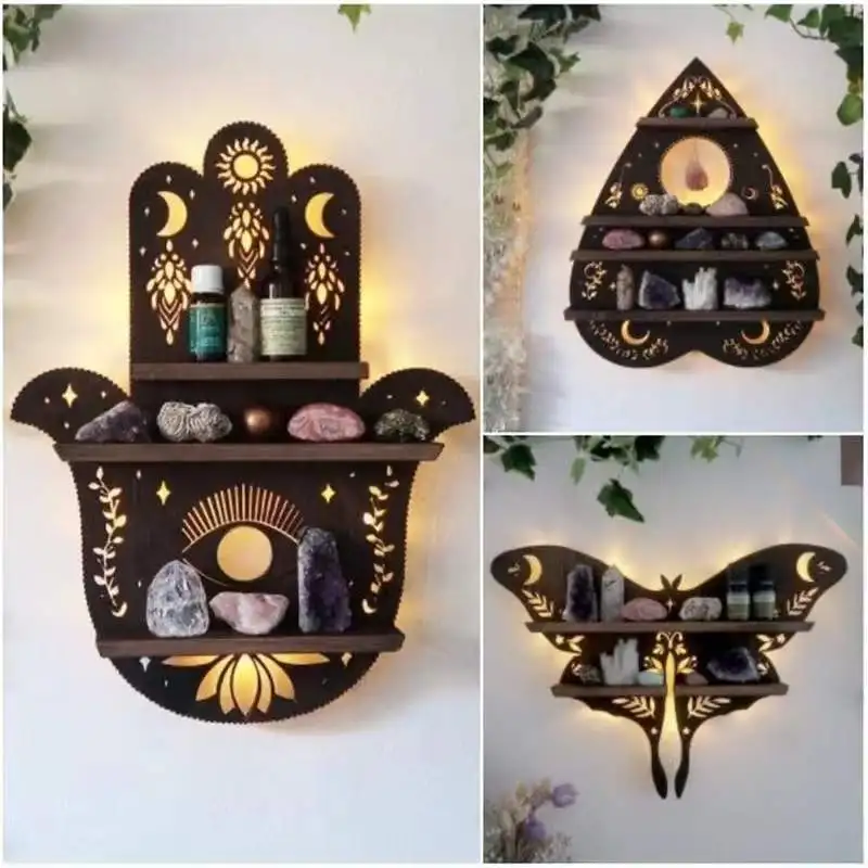 Multipose Luna Moth Butterfly Lamp Rustic Display Living Bedroom Crystal Rack Moon Wood Shelf Wall Decor Wooden Storage Rack
Multipose Luna Moth Butterfly Lamp Rustic Display Living Bedroom Crystal Rack Moon Wood Shelf Wall Decor Wooden Storage Rack