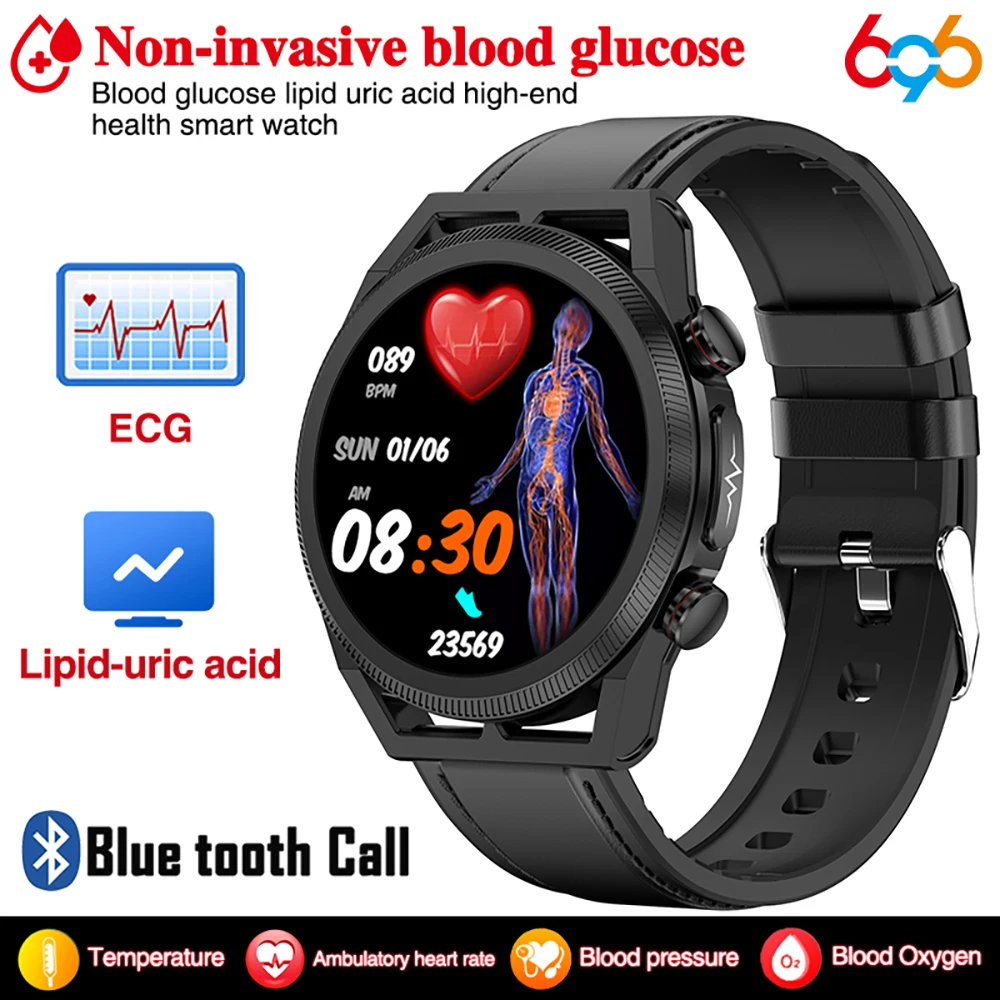 New Blue Tooth Call ECG Health Monitoring Smart Watch Non-invasive Blood Sugar Bracelet Men Women Sport Temperature Smartwatch
New Blue Tooth Call ECG Health Monitoring Smart Watch Non-invasive Blood Sugar Bracelet Men Women Sport Temperature Smartwatch