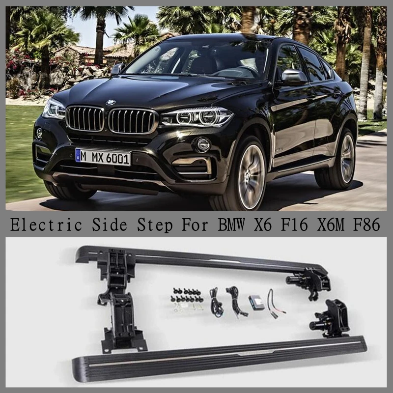 

Electric Side Step Automatic Motor Aluminum Pedals For BMW X6 F16 X6M F86 2015 2016 2017 2018 2019 High Quality Running Board