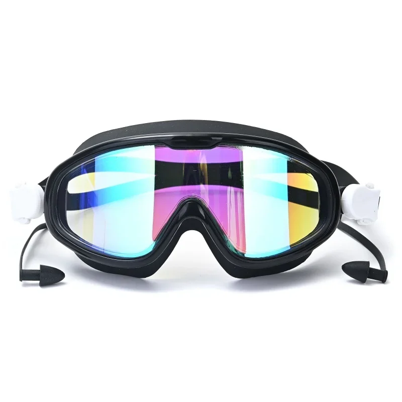 

Профессиональные плавательные очки с большой оправой, водонепроницаемые Мягкие силиконовые очки для плавания, противотуманные очки с УФ-защитой для мужчин и женщин