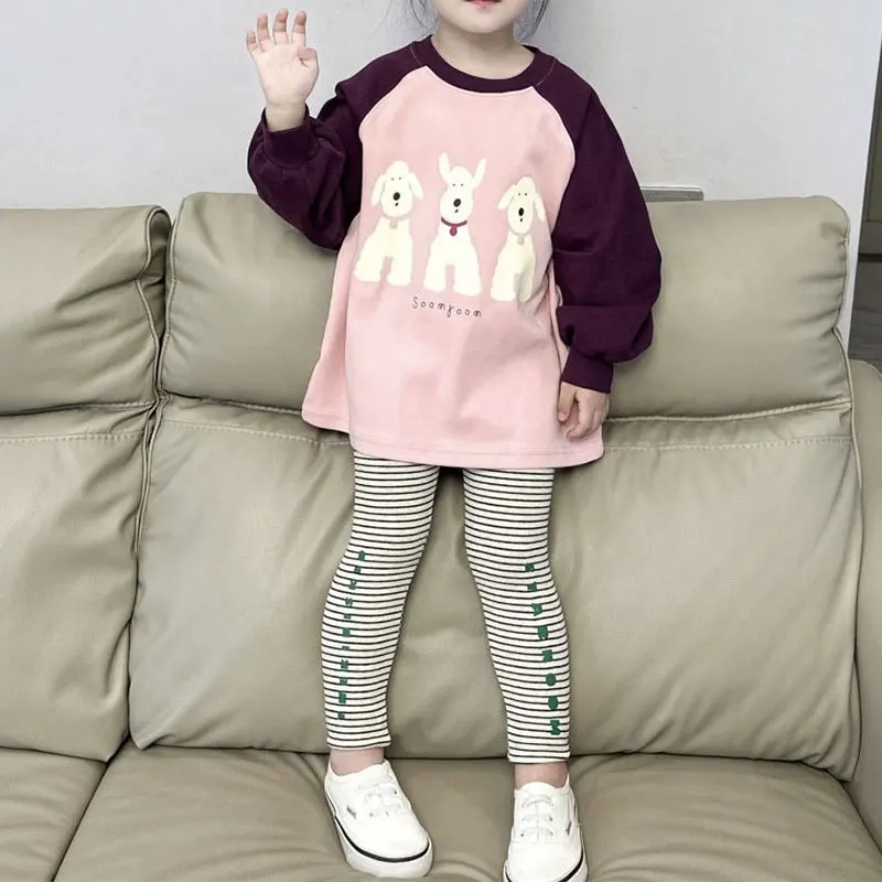 Elegant Fashion Harajuku Slim Fit Children Clothes Loose Casual Undershirt All Match Sweatshirt Stripe Leggings Two Piece Set
Elegant Fashion Harajuku Slim Fit Children Clothes Loose Casual Undershirt All Match Sweatshirt Stripe Leggings Two Piece Set