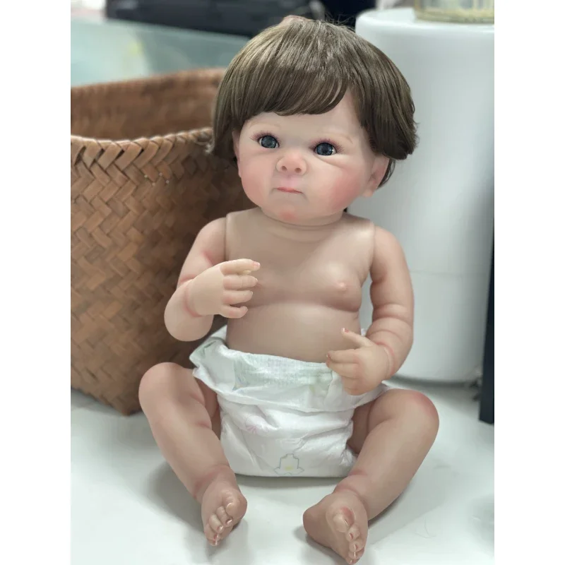

Полноразмерная силиконовая виниловая кукла-младенец, 45 см, Bettie, мягкие волосы с объемной кожей и вискозными венами, коллекционная Художественная кукла