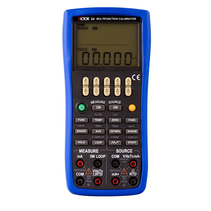 

VICTOR 24 RTD source measure and source output calibrtator temperature monitoring calibrator multifunction process calibrator
