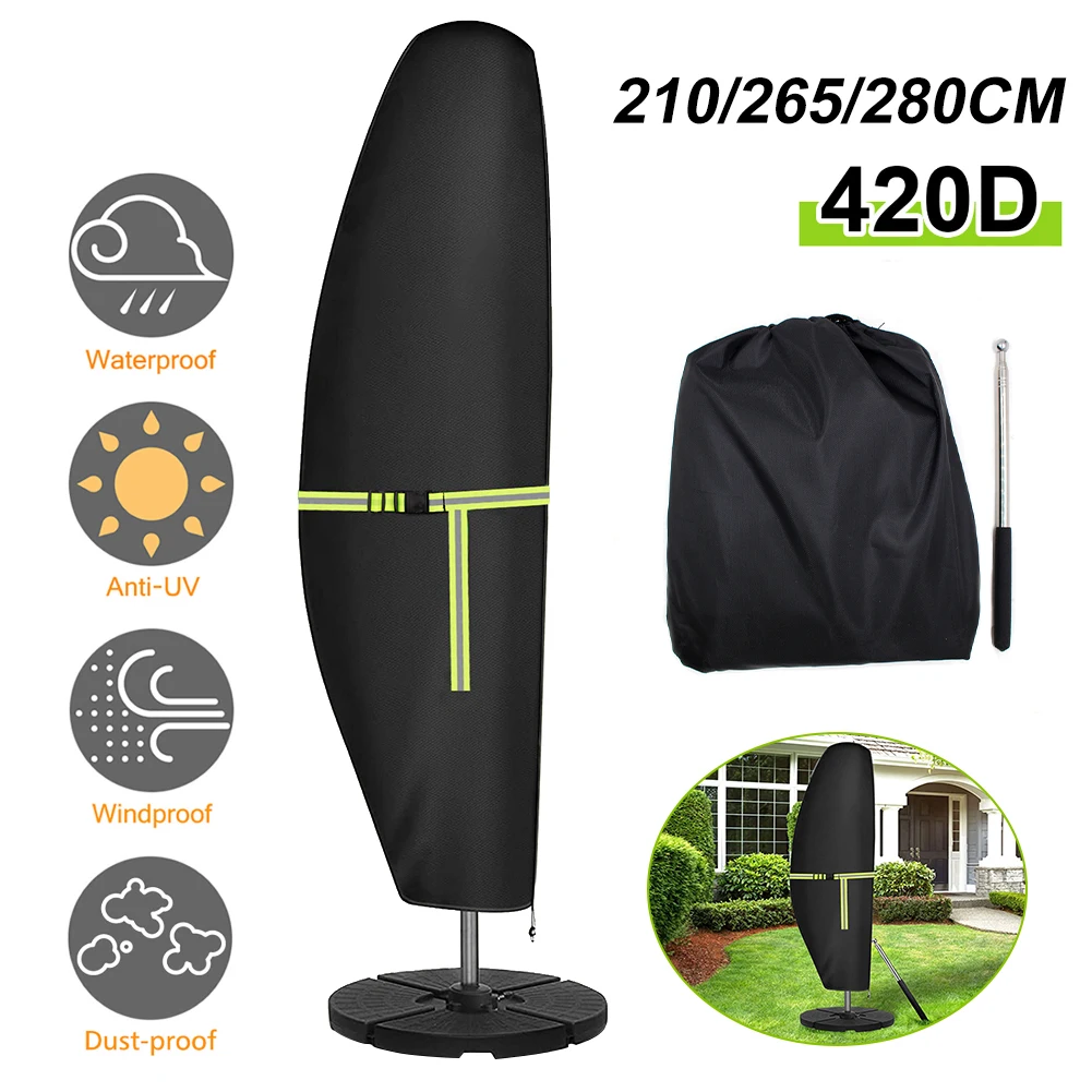 Patio Umbrella Cover Waterproof 420D Oxford Cloth Outdoor Cantilever Parasol Cover With Zipper Fluorescent Ribbon Windproof
Patio Umbrella Cover Waterproof 420D Oxford Cloth Outdoor Cantilever Parasol Cover With Zipper Fluorescent Ribbon Windproof