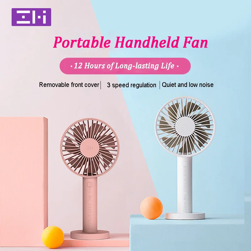 

ZMI Portable Fan USB Mini Handheld Fan Office Desks Mute 3rd Gear Wind Speed 3350mAh Recharge Hand Held Small Pocket Fan