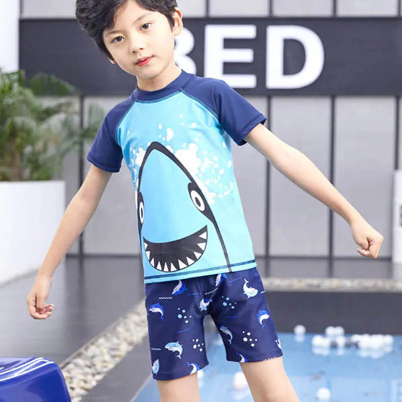 Children's Swimwear Shark Boys Swimwear 3pcs Swim Suit ( T Shirt+ Trunk+cap) Short Sleeve Sunscreen Quick Dry Boy Set
Children's Swimwear Shark Boys Swimwear 3pcs Swim Suit ( T Shirt+ Trunk+cap) Short Sleeve Sunscreen Quick Dry Boy Set