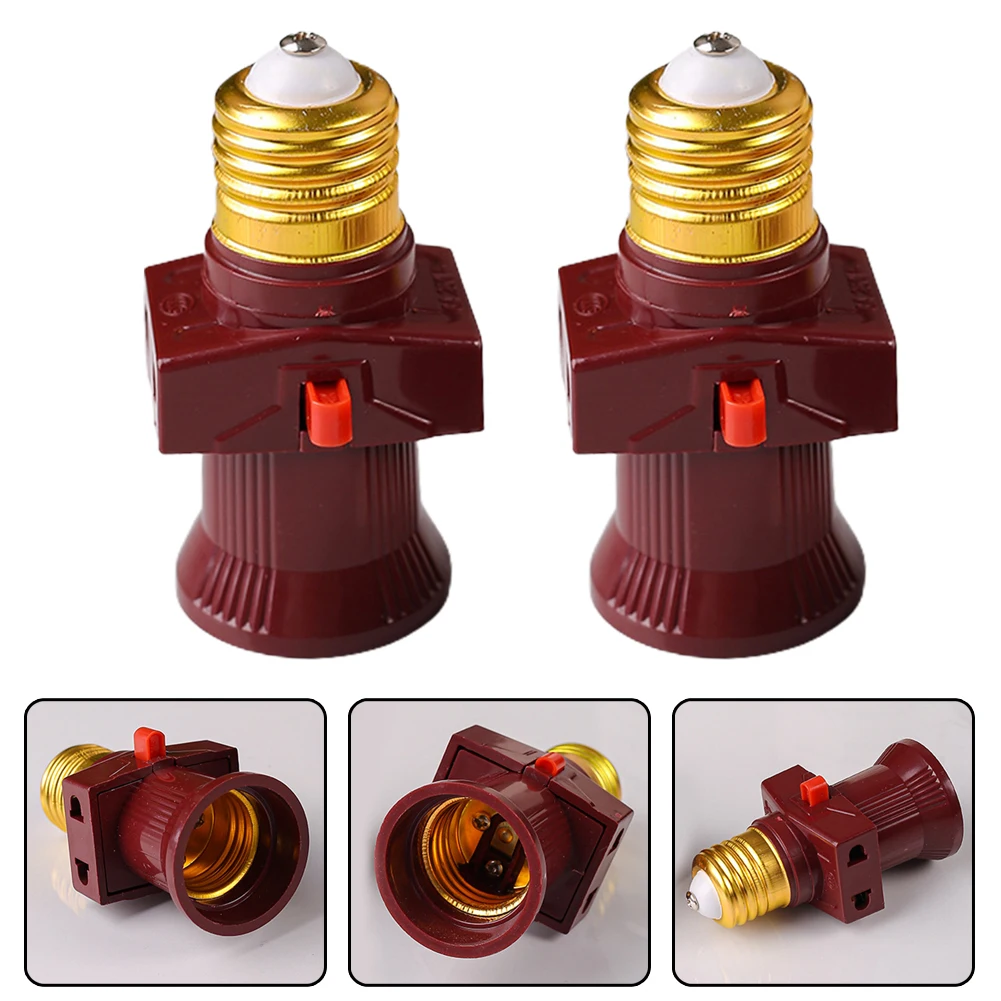 2pcs 110V-240V E27 Screw LED Bulb Adapter With Switch Universal Lamp Socket Kit Brown Electrical Socket Accessories
2pcs 110V-240V E27 Screw LED Bulb Adapter With Switch Universal Lamp Socket Kit Brown Electrical Socket Accessories