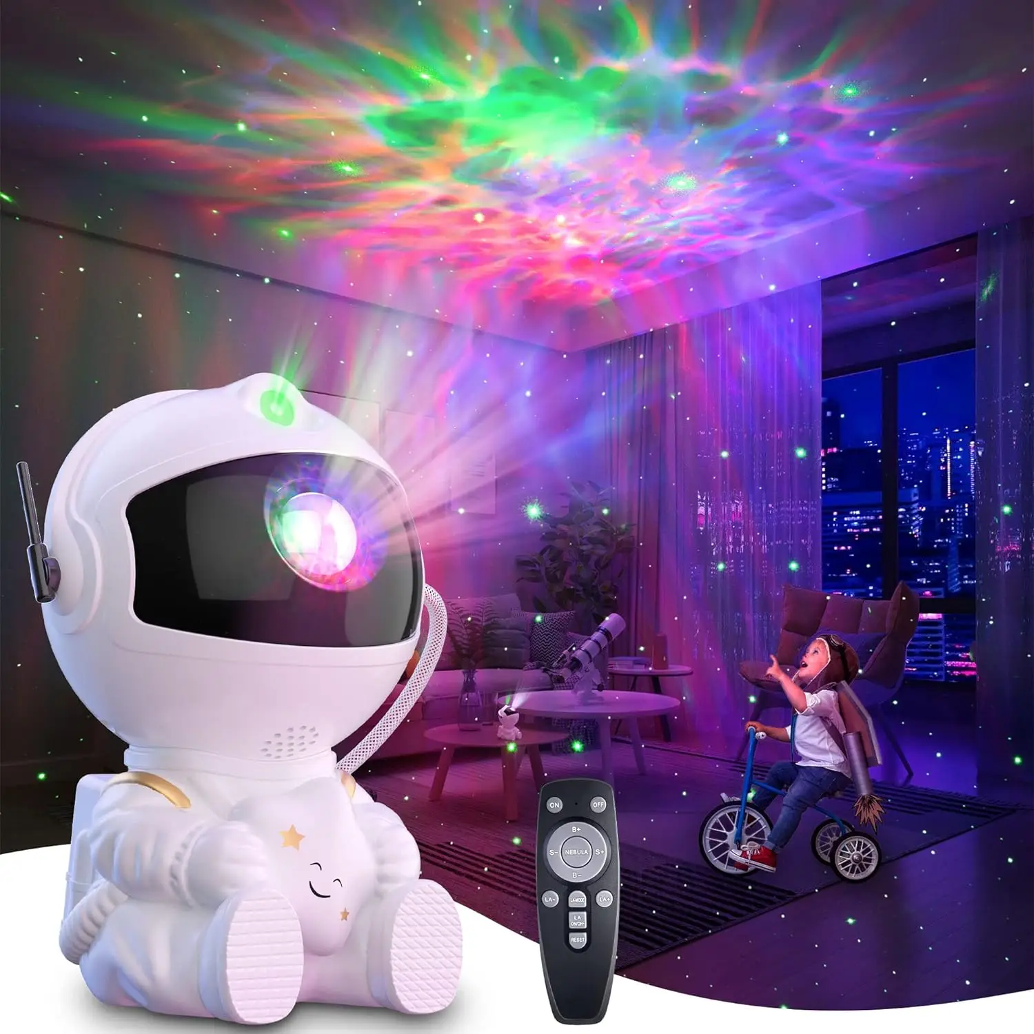 

Xiaomi Звездный проектор Галактический ночник астронавт космический проектор Звездная Туманность Светодиодная лампа для спальни домашний декоративный подарок для детей
