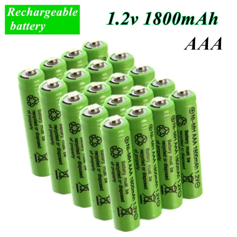 

Free ShippingAAA Rechargeable Battery NIMH 1.2V 100% AAA 1800 MAH 1.2V Rechargeable 2A Battery