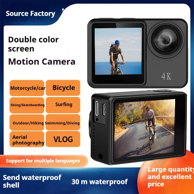 2 Inch 4K HD Dual Color Screen Sport Action Camera Ride Motorcycle Anti-Shake Remote Control Touch Wireless WiFi Digital Cameras
2 Inch 4K HD Dual Color Screen Sport Action Camera Ride Motorcycle Anti-Shake Remote Control Touch Wireless WiFi Digital Cameras