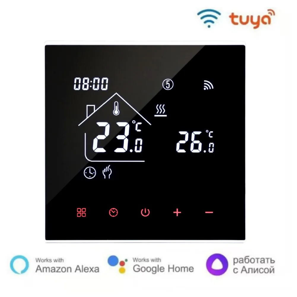 Умная панель управления термостатом Tuya Wi-Fi, сенсорный экран для Google Home Alexa Smart Life
Умная панель управления термостатом Tuya Wi-Fi, сенсорный экран для Google Home Alexa Smart Life