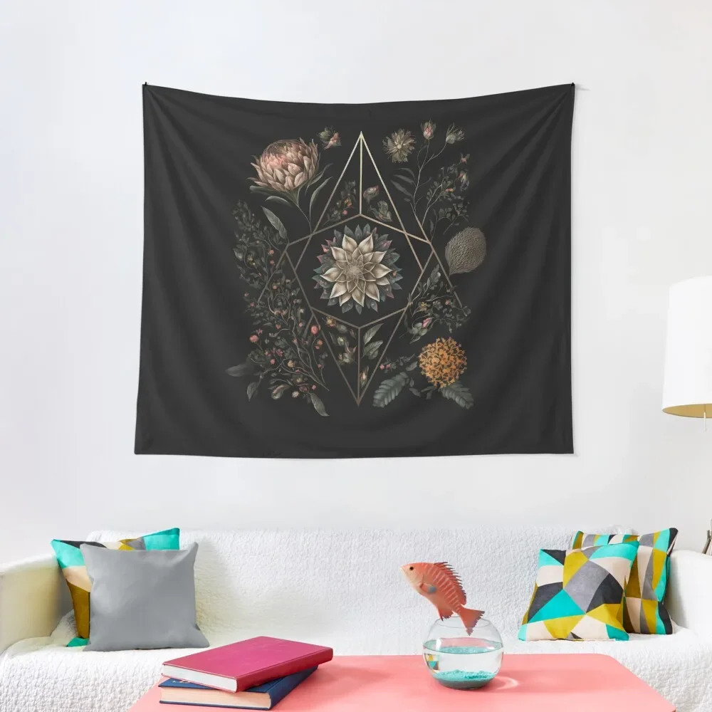 

Sacred Geometry Wicca Botanical Tapestry Decor For Bedroom Aesthetic Decoration Tapestry