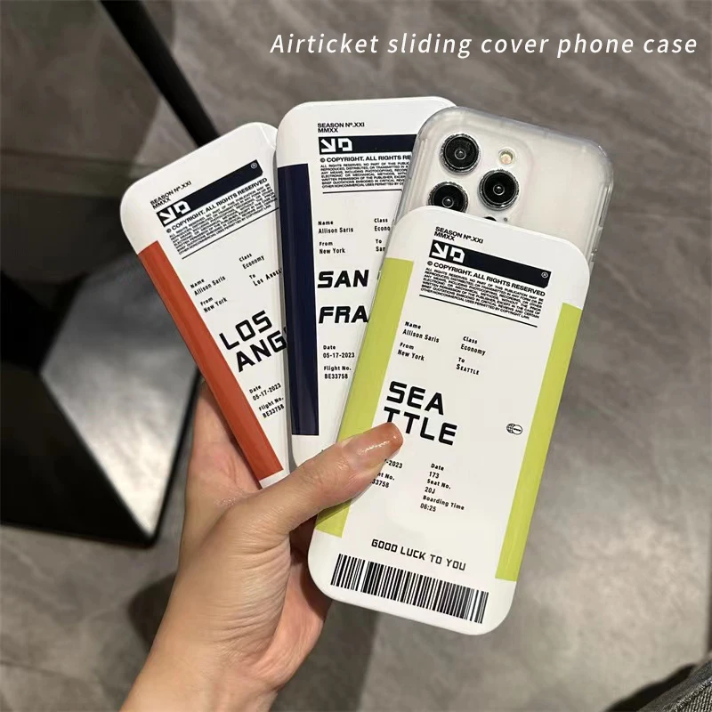 Chaopai Creative Ticket Label Slide Cover Makeup Mirror New Couple Anti Drop Phone Case Suitable for IPhone 14 13 12 Pro Max
Chaopai Creative Ticket Label Slide Cover Makeup Mirror New Couple Anti Drop Phone Case Suitable for IPhone 14 13 12 Pro Max