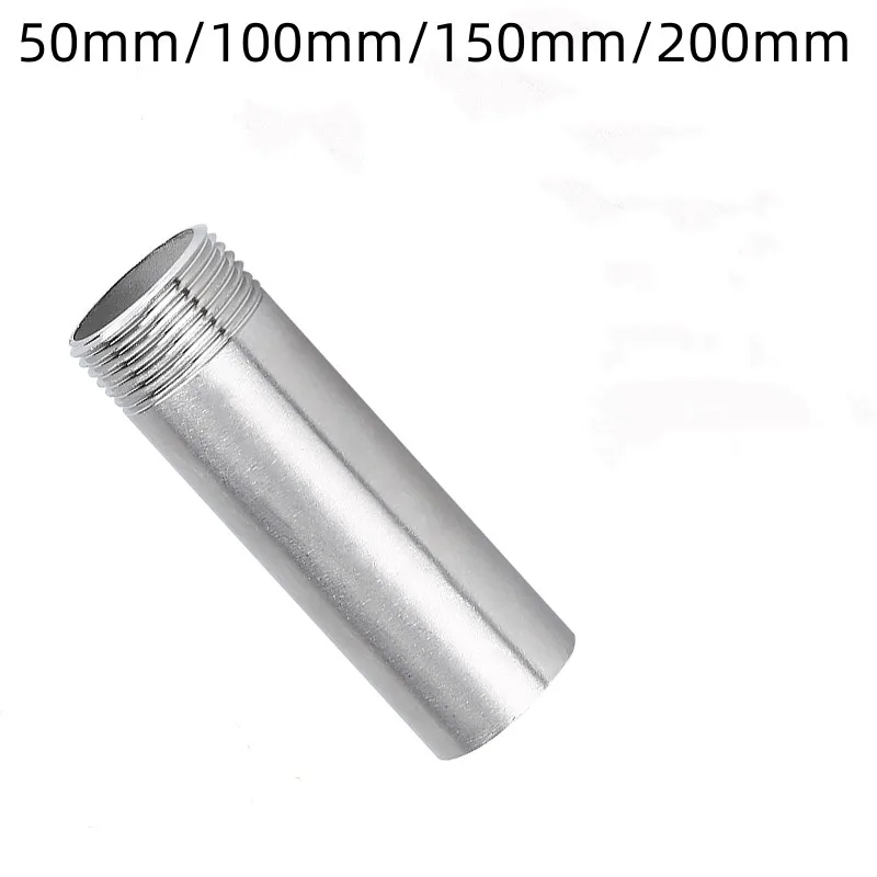 

50/200mm Length 1/8" 1/4" 3/8" 1/2" 3/4" 1" -2" single-head Male Threaded Pipe Fittings Stainless Steel SS304 Connector Adapter