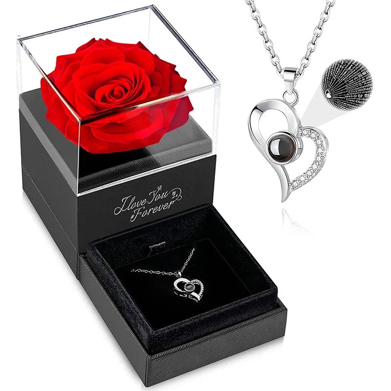 Preserved Real Rose with I Love You Necklace in 100 Languages Birthday Gifts for Women Mom Wife Girlfriend Grandma Romantic Gift
Preserved Real Rose with I Love You Necklace in 100 Languages Birthday Gifts for Women Mom Wife Girlfriend Grandma Romantic Gift