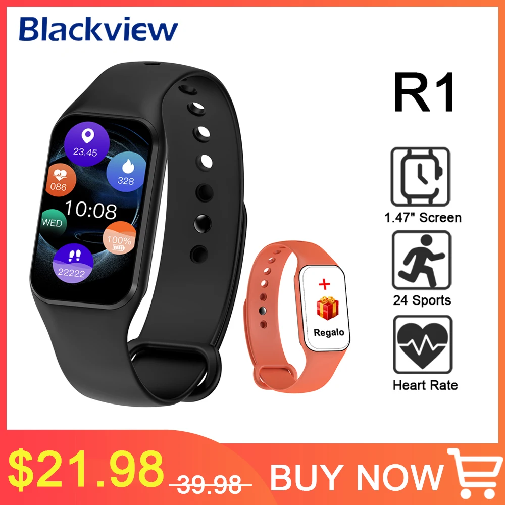 

Blackview For Xiaomi R1 Smartwatch Smart Watches Fitness Tracker Heart Rate Tracking Sleep Monitor Podometer Calorie Stopwatch