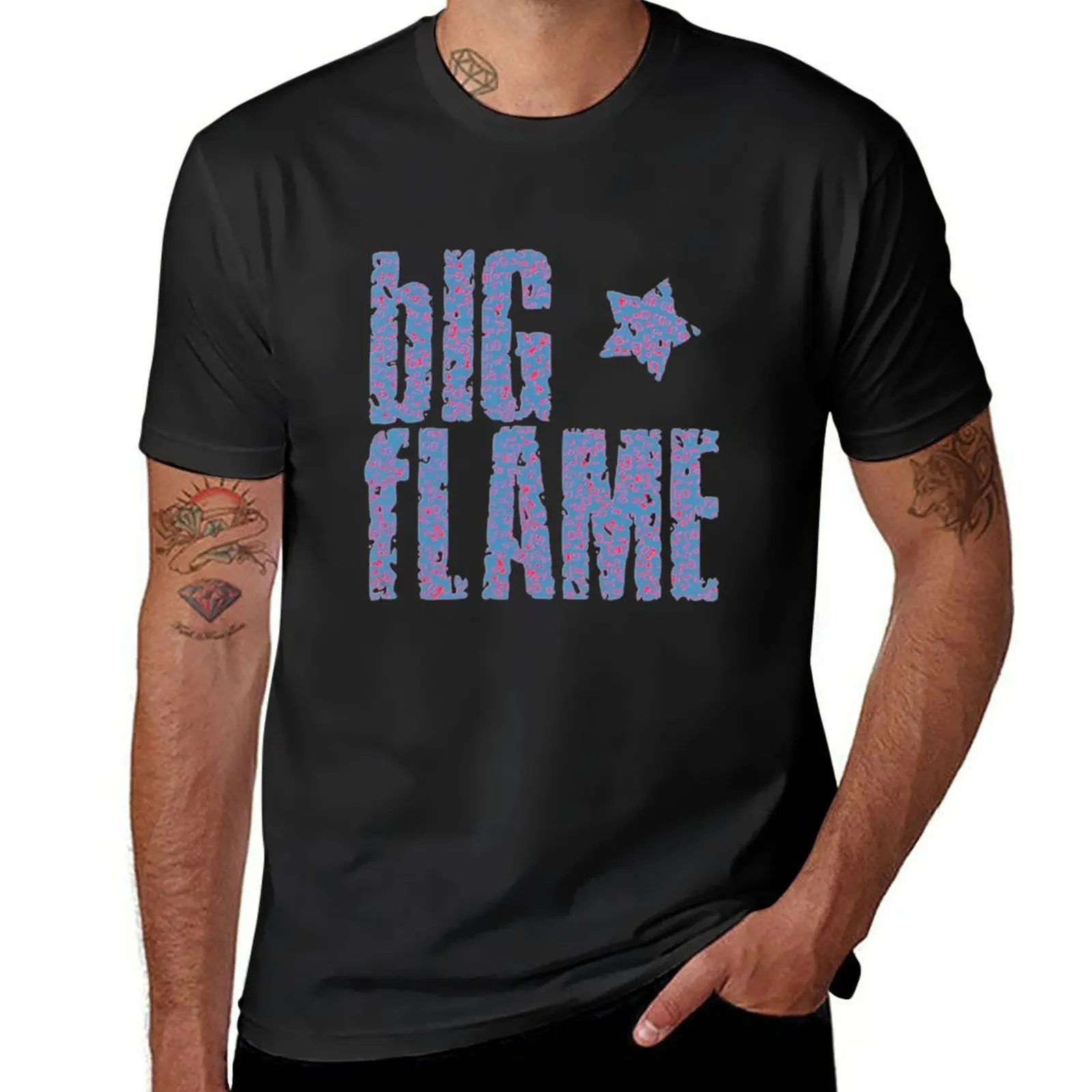 

New Big Flame T-Shirt Anime t-shirt Aesthetic clothing graphic t shirts sublime t shirt clothes for men