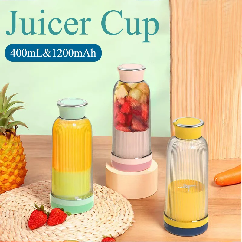 

Portable Blender Mixer Machine Fruit Juice Extractor Blenders for Kitchen USB Recharge Electric Smoothie Mini Juicer Bottle